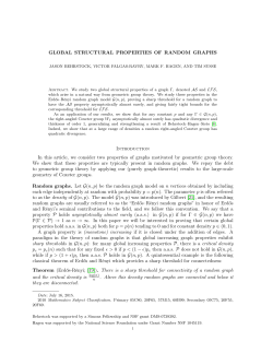 Global Structural Properties of Random Graphs.