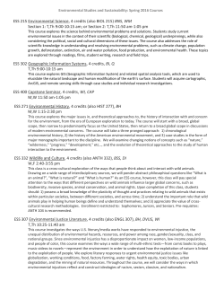 Spring 2016 ESS courses