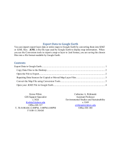 Exporting ArcGIS Data to Google Earth