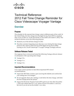 Technical Reference: 2012 Fall Time Change Reminder for Cisco Videoscape Voyager Vantage