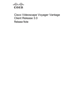 Cisco Videoscape Voyager Vantage Client Release 3.0 Release Note