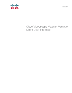 Cisco Videoscape Voyager Vantage Client User Interface User Guide