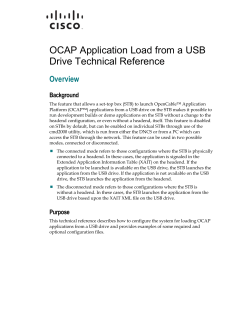 OCAP Application Load from a USB Drive Technical Reference