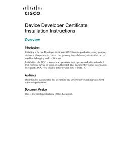 Device Developer Certificate Installation Instructions