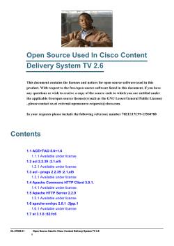 Open Source Used in CDS-TV 2.6