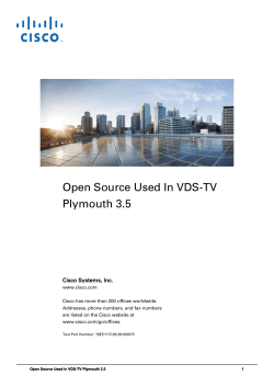 Open Source Used In VDS-TV 3.5