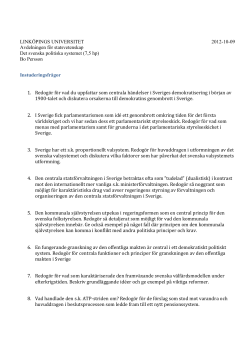 Instuderingsfr&aring;gor, svenska politiska systemet.pdf