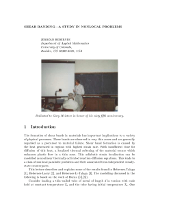 Shear Banding-A Study in Nonlocal Problems