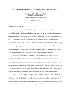 2011 Missouri Turkey Hunter Survey