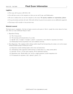 Info Sheet