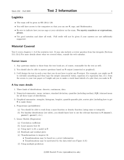 Info Sheet