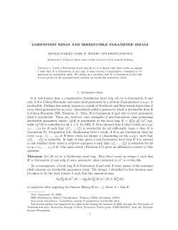 Gorenstein rings and irreducible parameter ideals