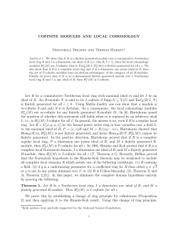 Cofinite modules and local cohomology