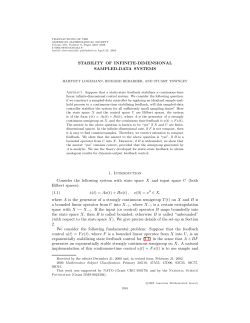 Stability of Infinite Dimensional Sampled Data Systems