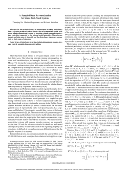 A sampled-data servomechanism for stable well-posed systems