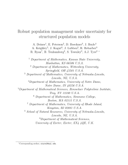 Robust population management under uncertainty for structured population models