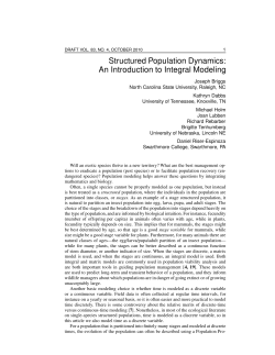 Structured Population Dynamics and Calculus: An Introduction to Integral Modeling