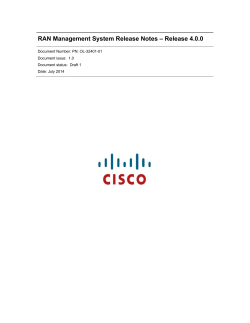 Cisco RMS Release Notes Release 4.0.0
