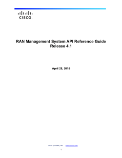 RMS API Reference Guide Release 4.1