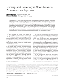Learning About Democracy in Africa: Awareness, Performance and Experience