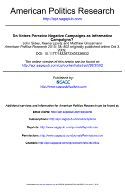 Do Voters Perceive Negative Campaigns as Informative Campaigns?