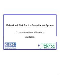 BRFSS Comparability of Data