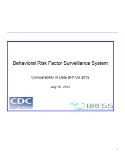 BRFSS Comparability of Data