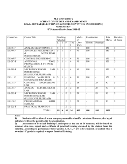 Third Year (F Series w.e.f 2011-12)