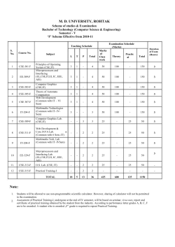 Third Year (F Series w.e.f 2011-12)