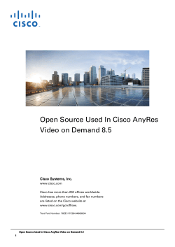 Open Source Used in Cisco AnyRes Video on Demand 8.5