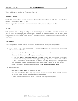 Info Sheet