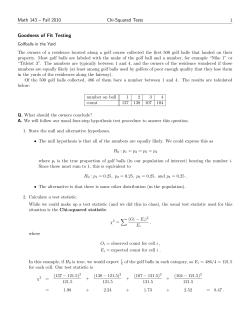 Notes on Chi-Squared Tests