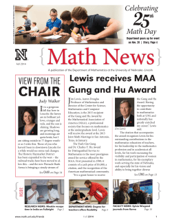 Fall 2014 newsletter