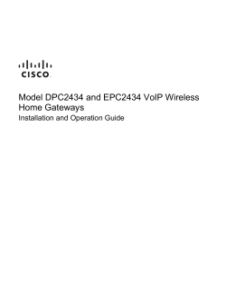 Model DPC2434 and EPC2434 VoIP Wireless Home Gateways Installation and Operation Guide