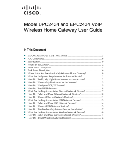 Model DPC2434 and EPC2434 VoIP Wireless Home Gateway User Guide