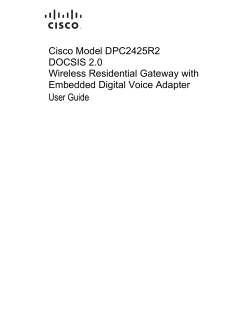 Cisco Model DPC2425R2 DOCSIS 2.0 Wireless Residential Gateway with Embedded Digital Voice Adapter User Guide