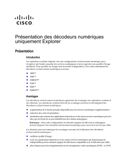 Introducing Explorer Digital-Only Set-Tops Product Bulletin (French)