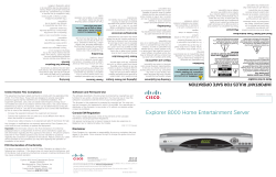 Explorer 8000 Home Entertainment Server User