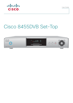 Cisco 8455DVB Set-Top User Guide