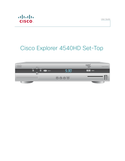 Cisco Explorer 4540HD Set-Top User Guide