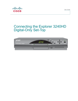 Connecting the Explorer 3240HD Digital-Only Set-Top User Guide
