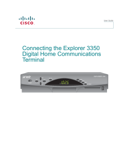 Connecting the Explorer 3350 Digital Home Communications Terminal User Guide