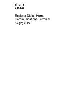 Explorer Digital Home Communications Terminal Staging Guide