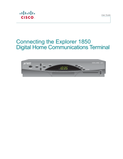 Connecting the Explorer 1850 Digital Home Communications Terminal Installation and Operation Guide