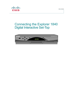 Explorer 1840 Digital-Only Connection Guide