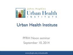 Urban Health Institute