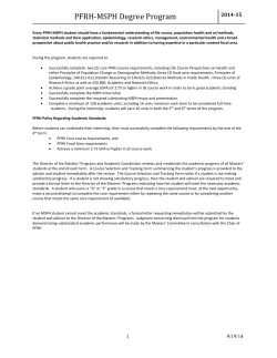 MSPH Student Handbook