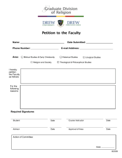 Petition to the Faculty