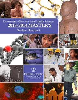 2013 - 2014 Masters Student Handbook
