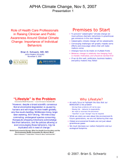 Climate Change and Public Health